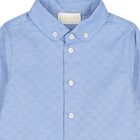 Younger Boys Blue GG Logo Shirt, 1, hi-res