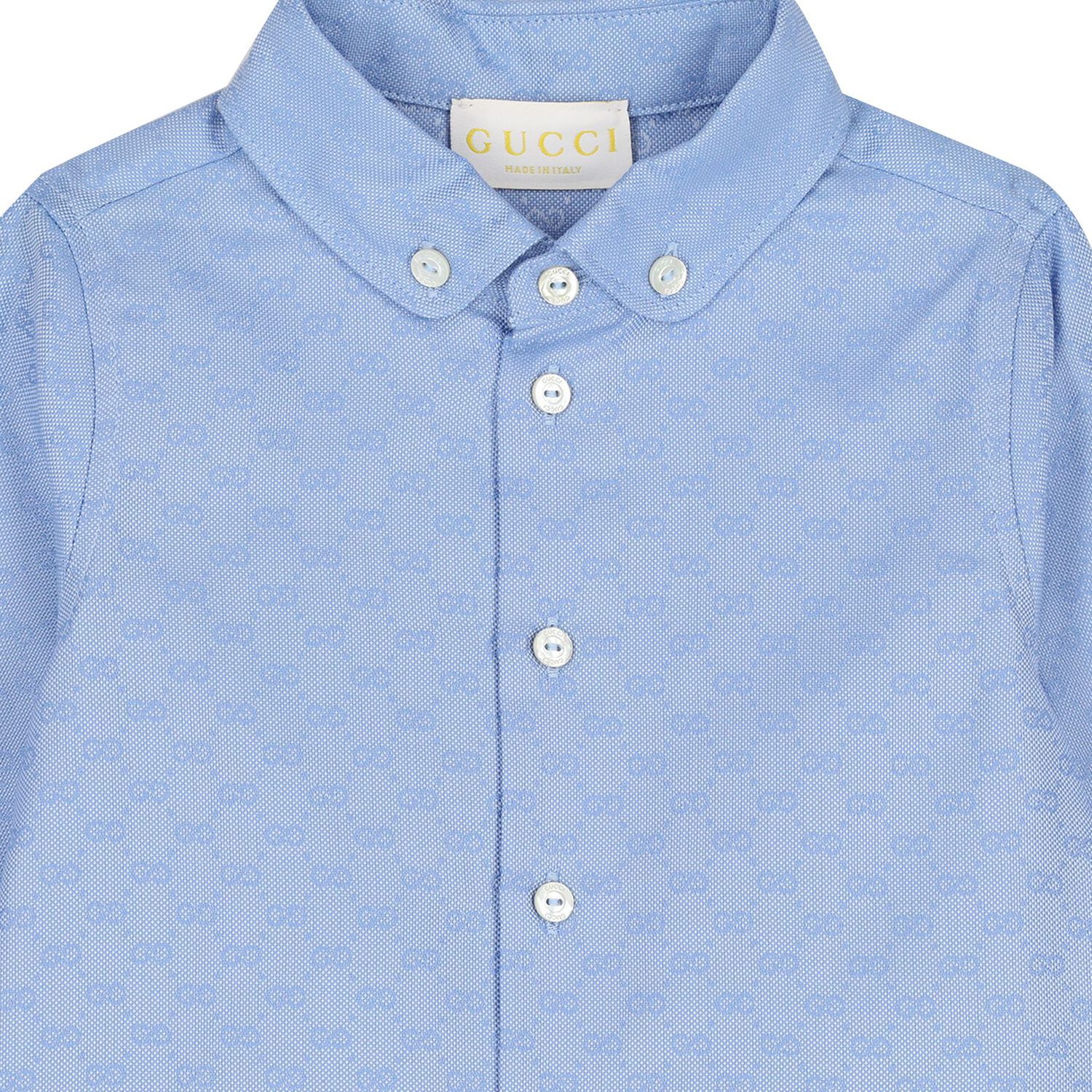 Younger Boys Blue GG Logo Shirt, 1, hi-res image number null