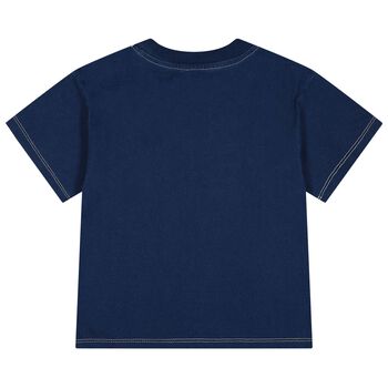 Boys Navy Blue Logo T-Shirt