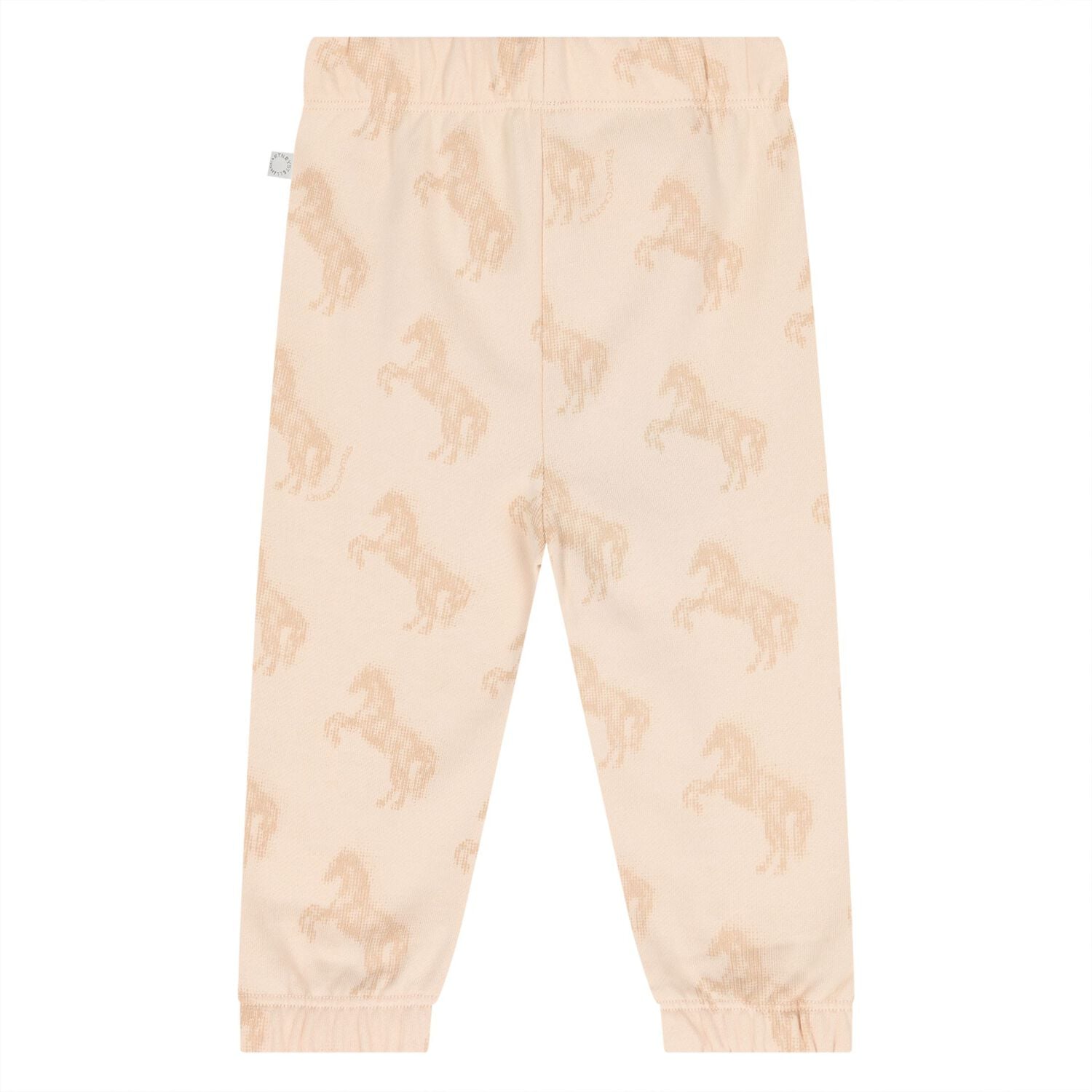 Younger Girls Beige Horse Joggers, 1, hi-res