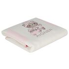 Baby Girls Pink & White Logo Blanket, 3, hi-res