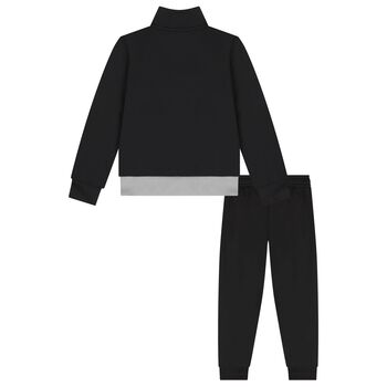 Boys Black & Grey Logo Tracksuit