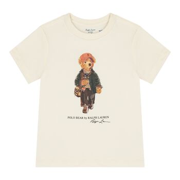 Baby Boys Ivory Polo Bear T-Shirt
