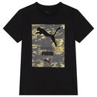 Boys Black & Yellow Logo T-Shirt, 1, hi-res