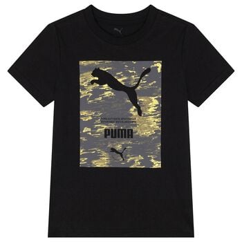Boys Black & Yellow Logo T-Shirt