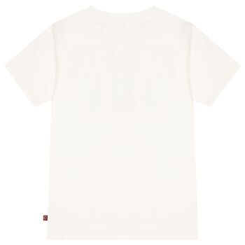 Girls Ivory Teddy Bear Logo T-Shirt