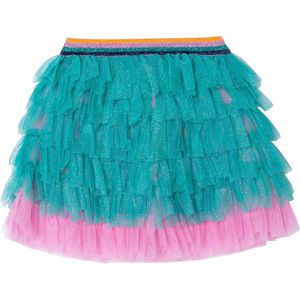 Girls Green Tulle Ruffle Skirt