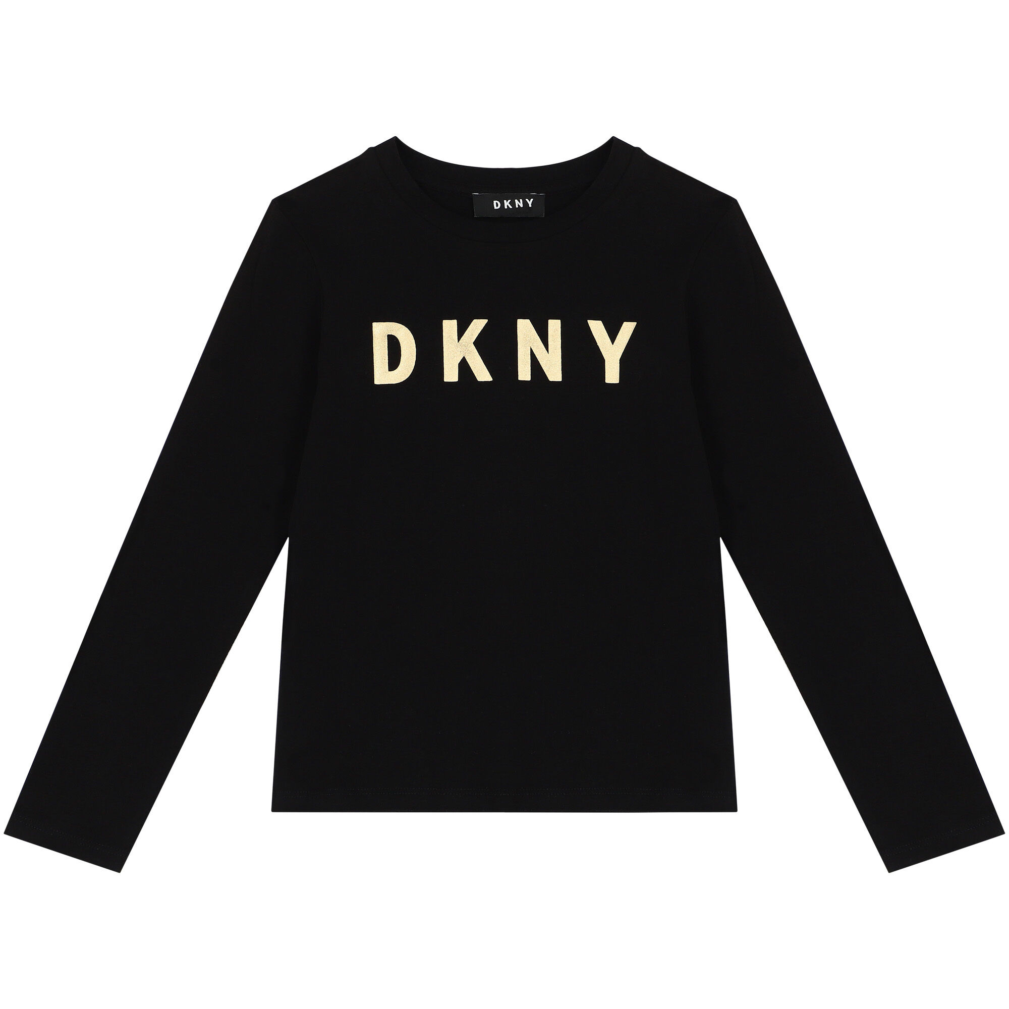 DKNY Girls Black Gold Logo Top Junior Couture