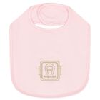 Baby Girls Pink & Gold Logo Bib, 2, hi-res