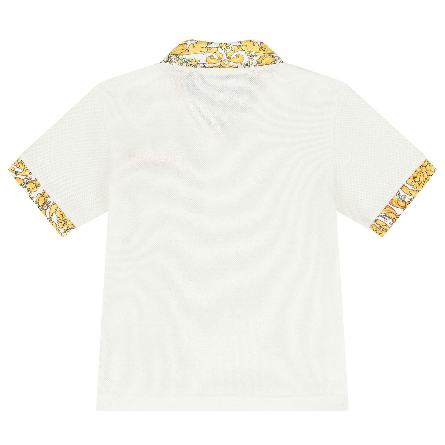 Younger Boys Ivory Barocco Polo Shirt, 1, hi-res image number null