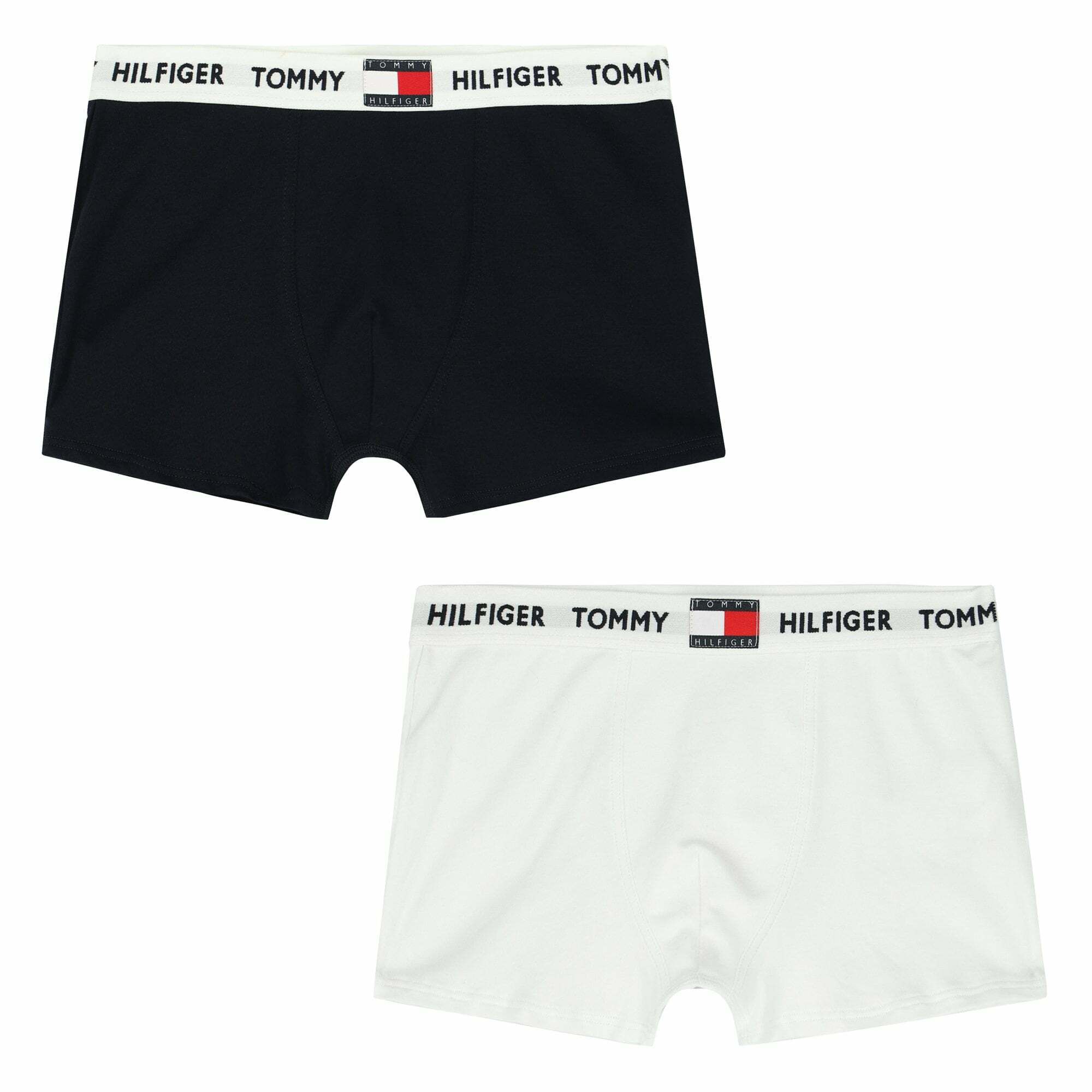 Tommy Hilfiger Boys White Navy Boxer Shorts Junior Couture