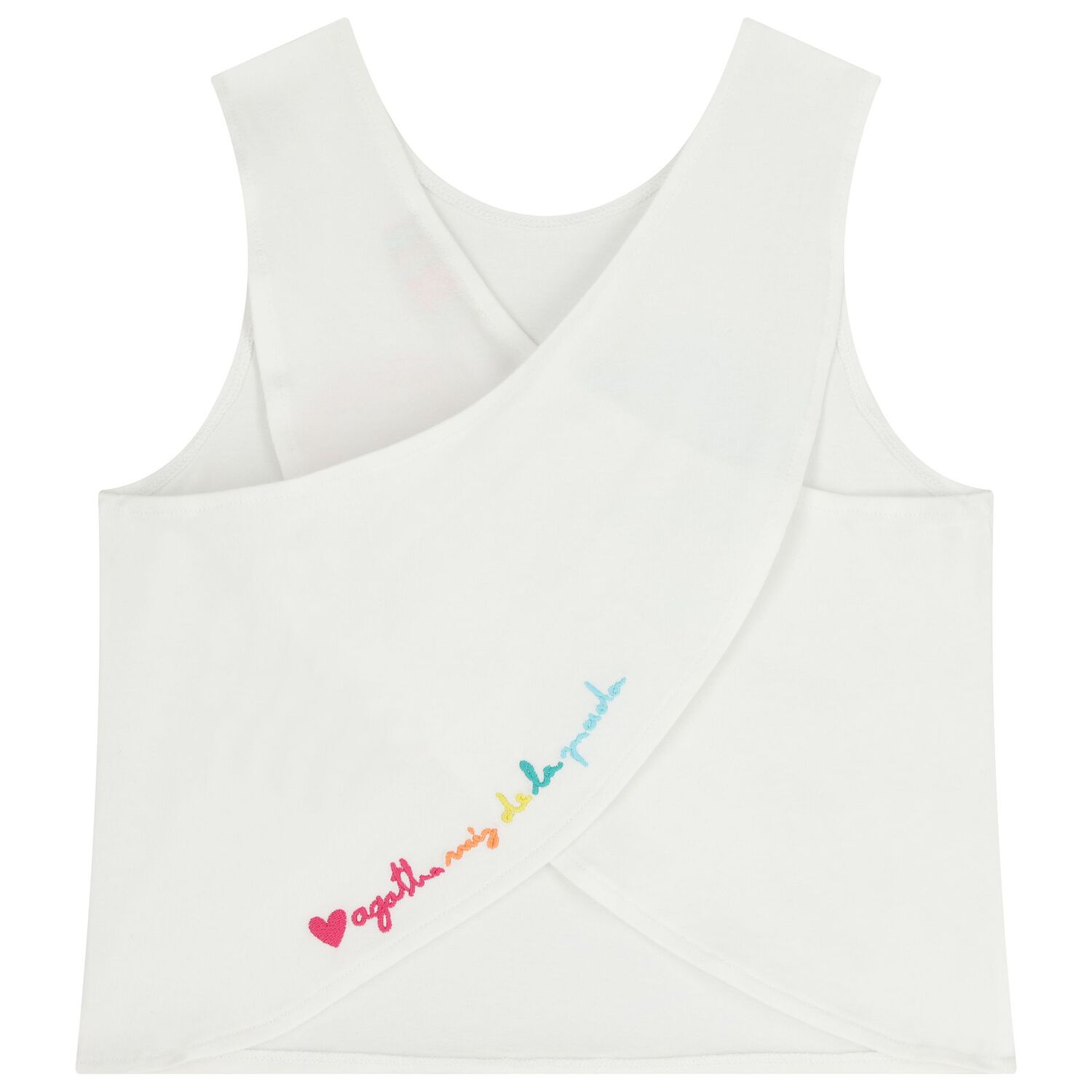 Girls White Flower Shorts Set, 1, hi-res