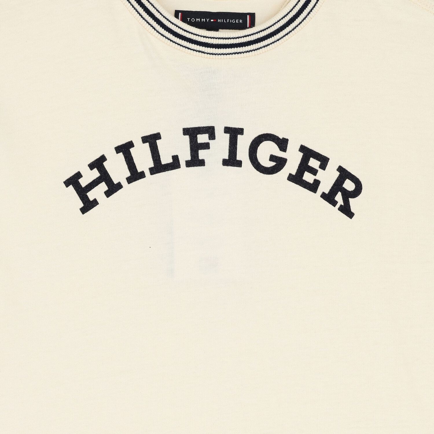 تيشيرت أولاد بالشعار باللون البيج , 1, hi-res