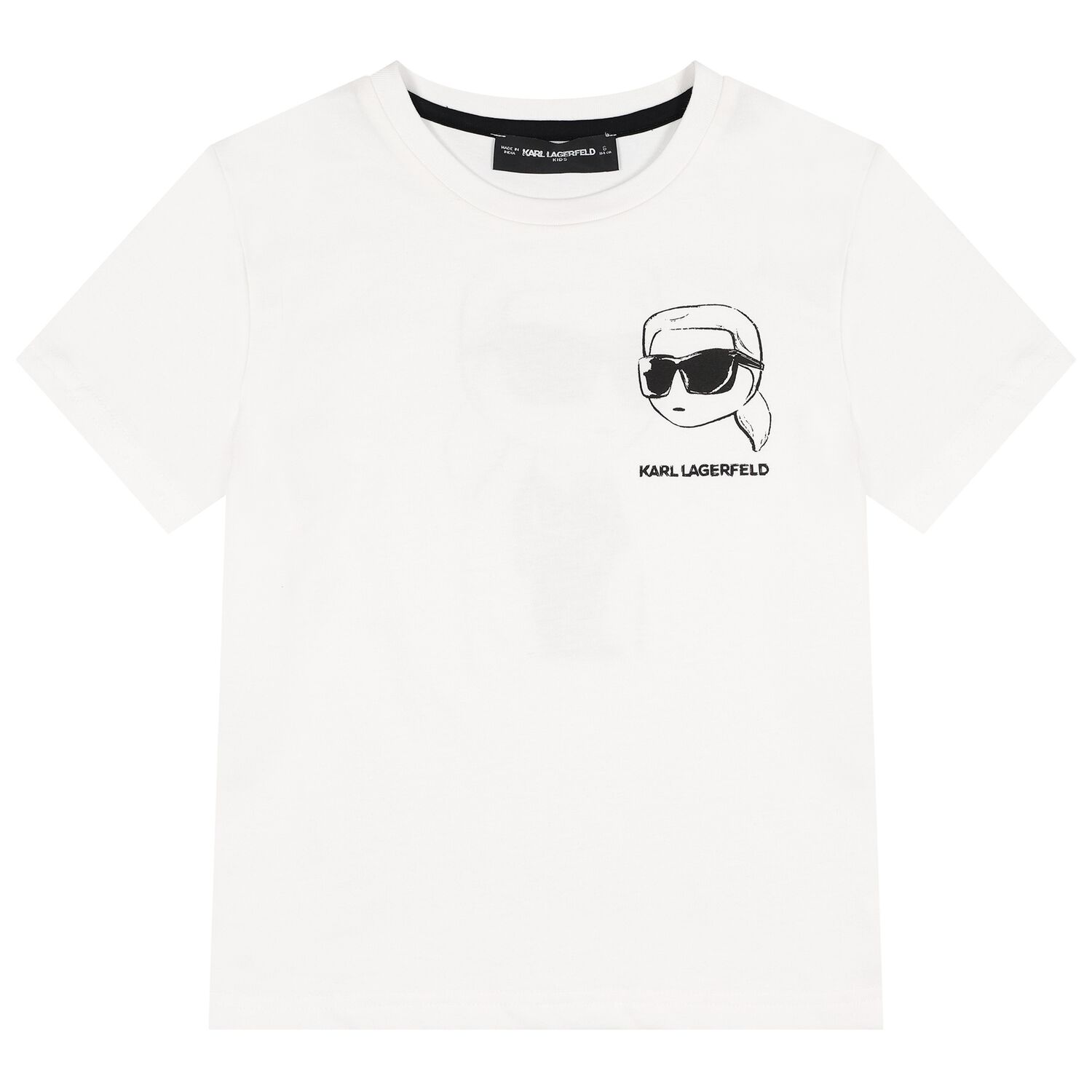 Boys Mini Me White Ikonik Karl Logo T-Shirt, 2, hi-res