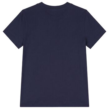 Navy Blue Teddy Bear Logo T-Shirt