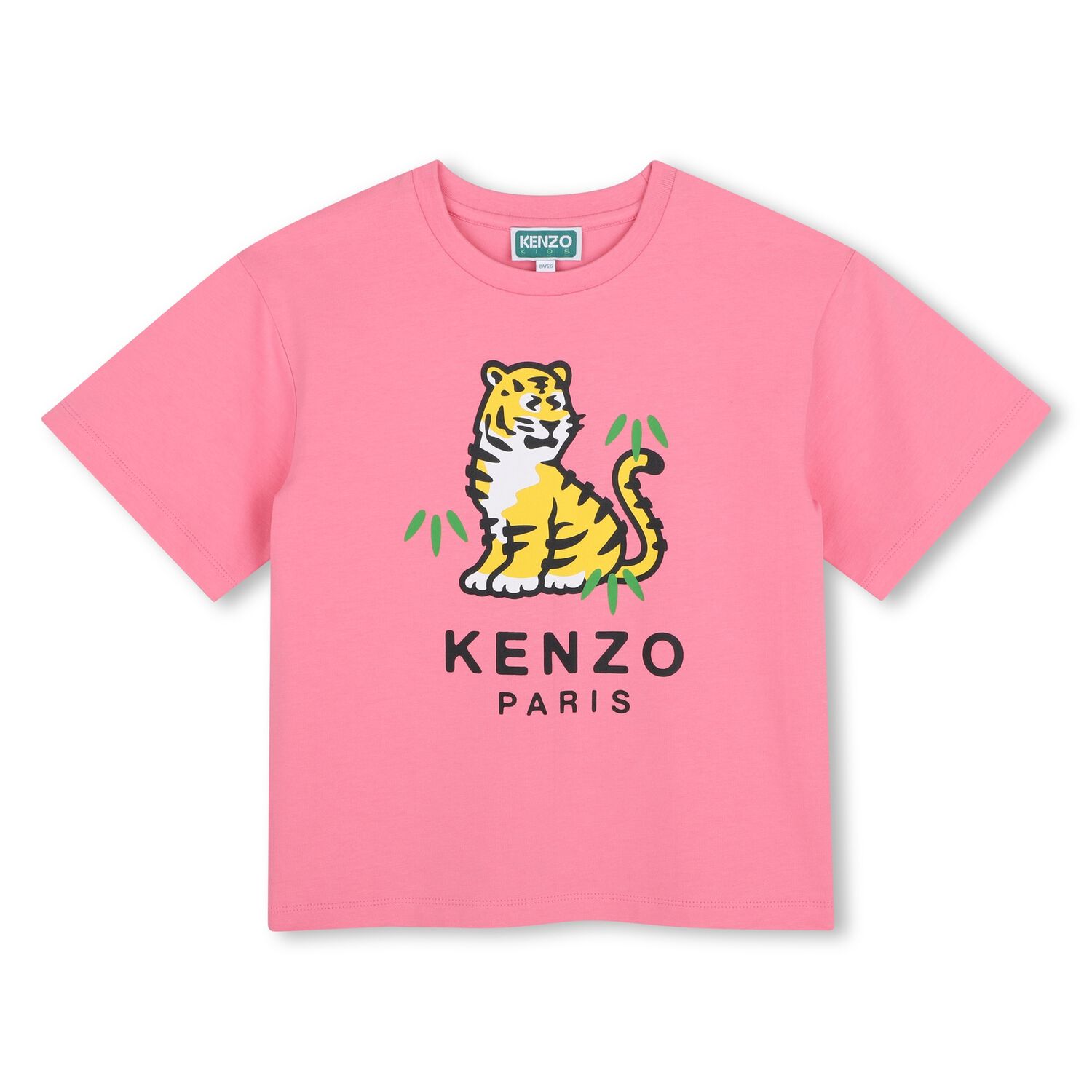 Girls Pink Tiger Logo T-Shirt, 1, hi-res