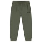 Boys Green Logo Joggers, 3, hi-res