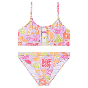 Girls Lilac Abstract Bikini
