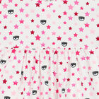 Younger Girls White & Pink Logo Dress, 1, hi-res