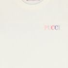 تيشيرت بناتي باللون العاجي بالشعار, 1, hi-res