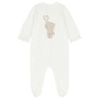 Baby Girls Ivory Teddy Bear Babygrow Set, 1, hi-res