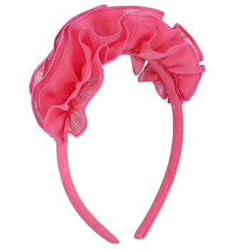 Girls Pink Ruffled Hairband