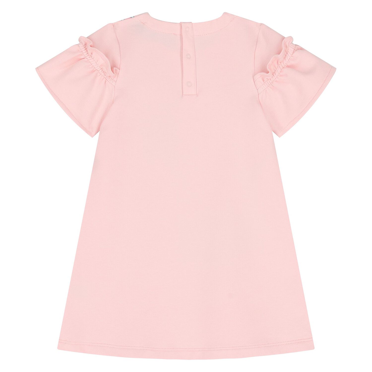 Younger Girls Pink Bag Print Dress, 3, hi-res