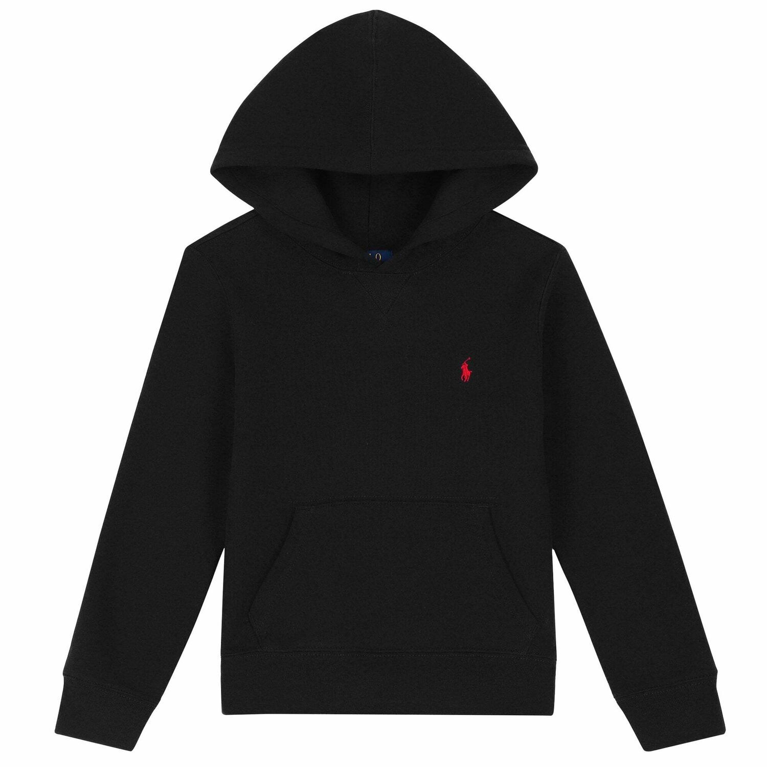 Boys Black Logo Hooded Top, 1, hi-res image number null