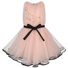 Girls Pink & Black Tulle Dress, 1, hi-res