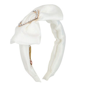 Girls White Glitter Headband