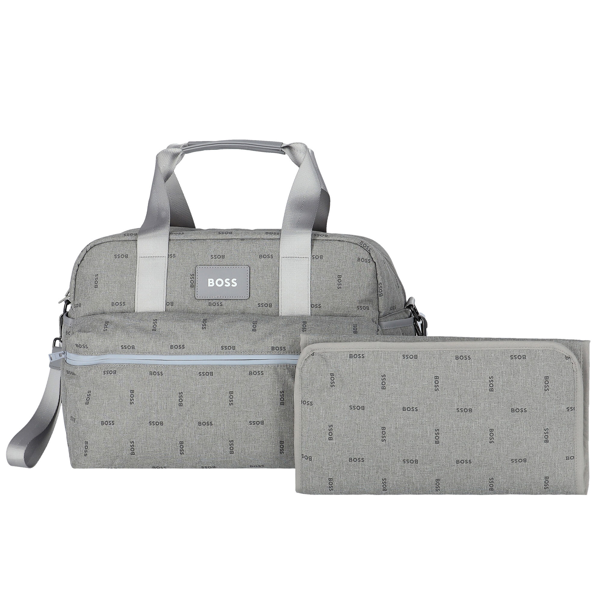 BOSS Grey Logo Changing Bag Junior Couture