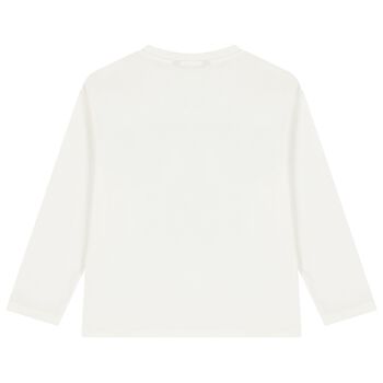 Boys Ivory Basketball Long Sleeve Top