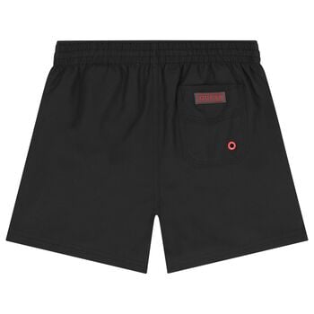 Boys Black Logo Swim Shorts