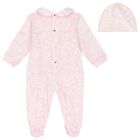 Baby Girls Pink & Ivory Barocco Babygrow Gift Set, 2, hi-res