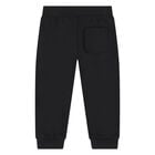 Younger Black Teddy Bear Logo Joggers, 1, hi-res