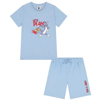 Boys Blue Tom & Jerry Shorts Set