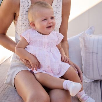 Baby Girls Pink Chiffon Dress Set