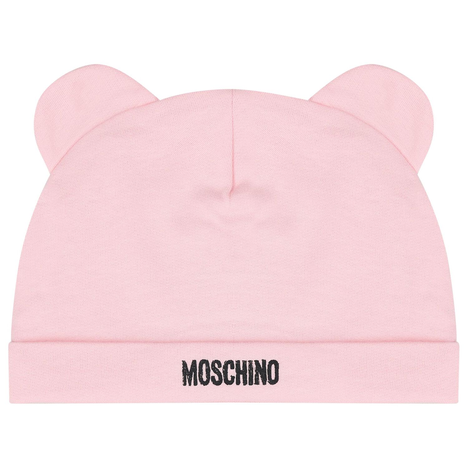 Baby Girls Pink & White Teddy Bear Logo Hat & Bib Gift Set, 1, hi-res