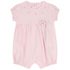 Baby Girls Pink & White Floral Romper Set, 1, hi-res