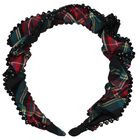 Girls Green & Red Tartan Lavinia Beaded Headband, 2, hi-res