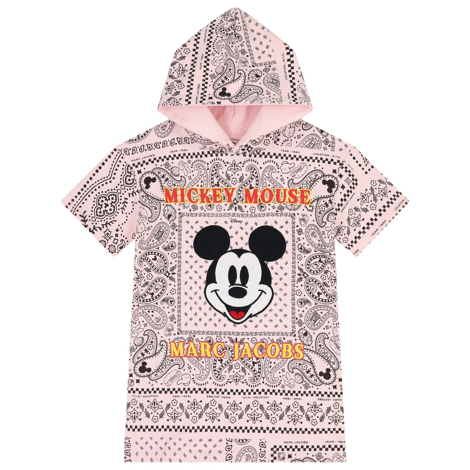 Girls Pink Disney Hooded Dress, 1, hi-res image number null