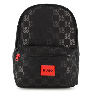 HUGO Black Logo Backpack, 1 Black Logo Backpack