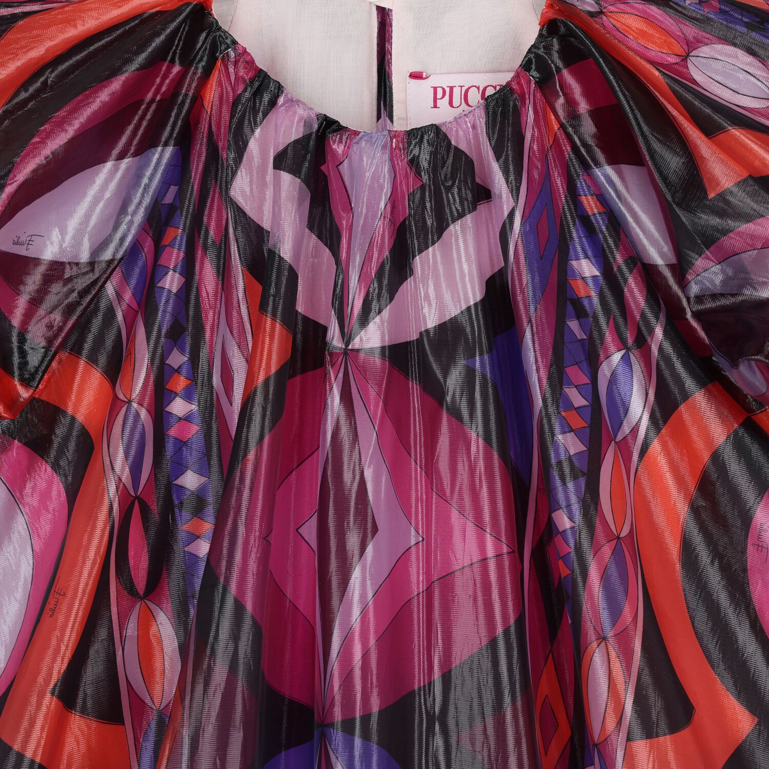 Girls Black & Pink Vortice Dress, 1, hi-res