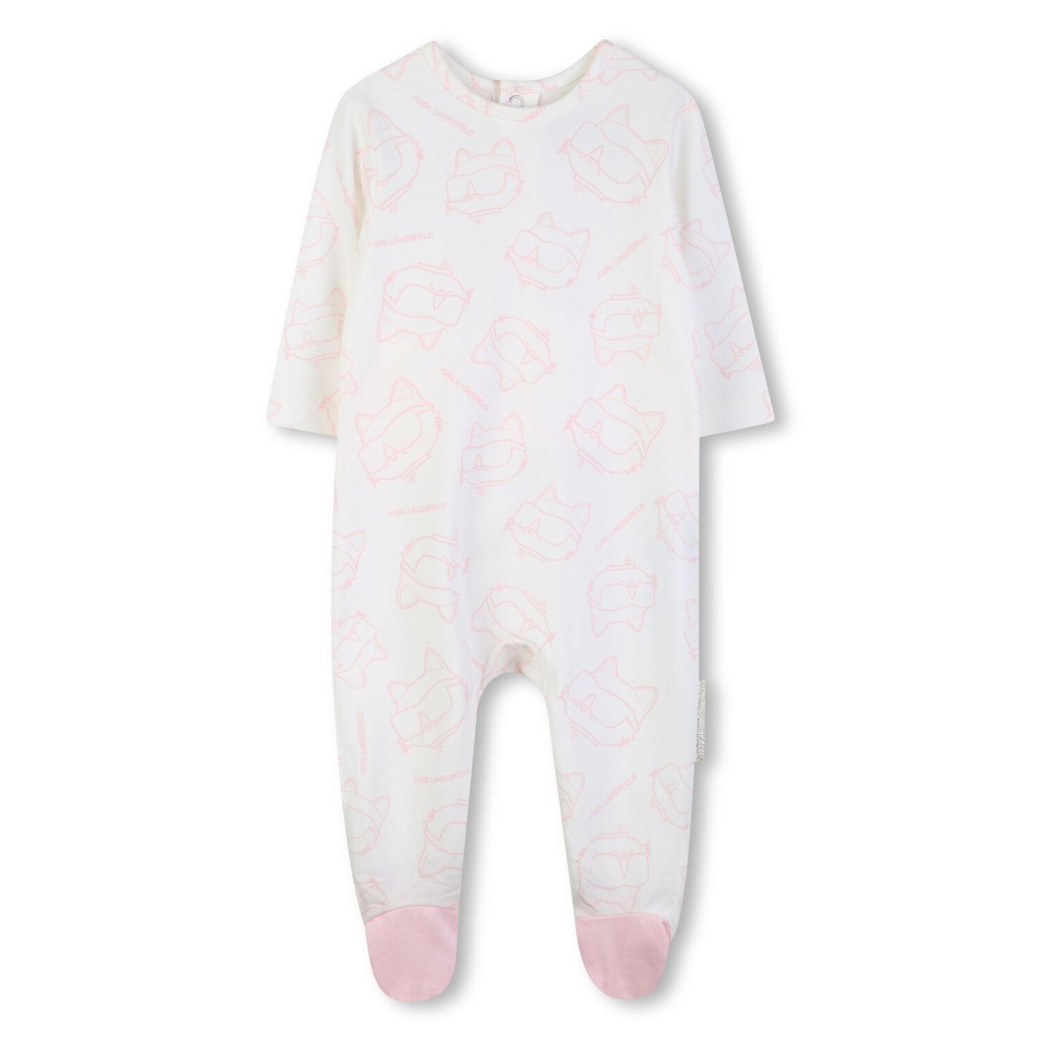 Baby Girls Pink & White Choupette Babygrow Gift Set, 1, hi-res