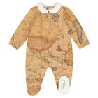 Ivory & Beige Geo Map Babygrow Set, 4, hi-res