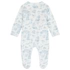 Baby Boys White & Blue Babygrow, 1, hi-res