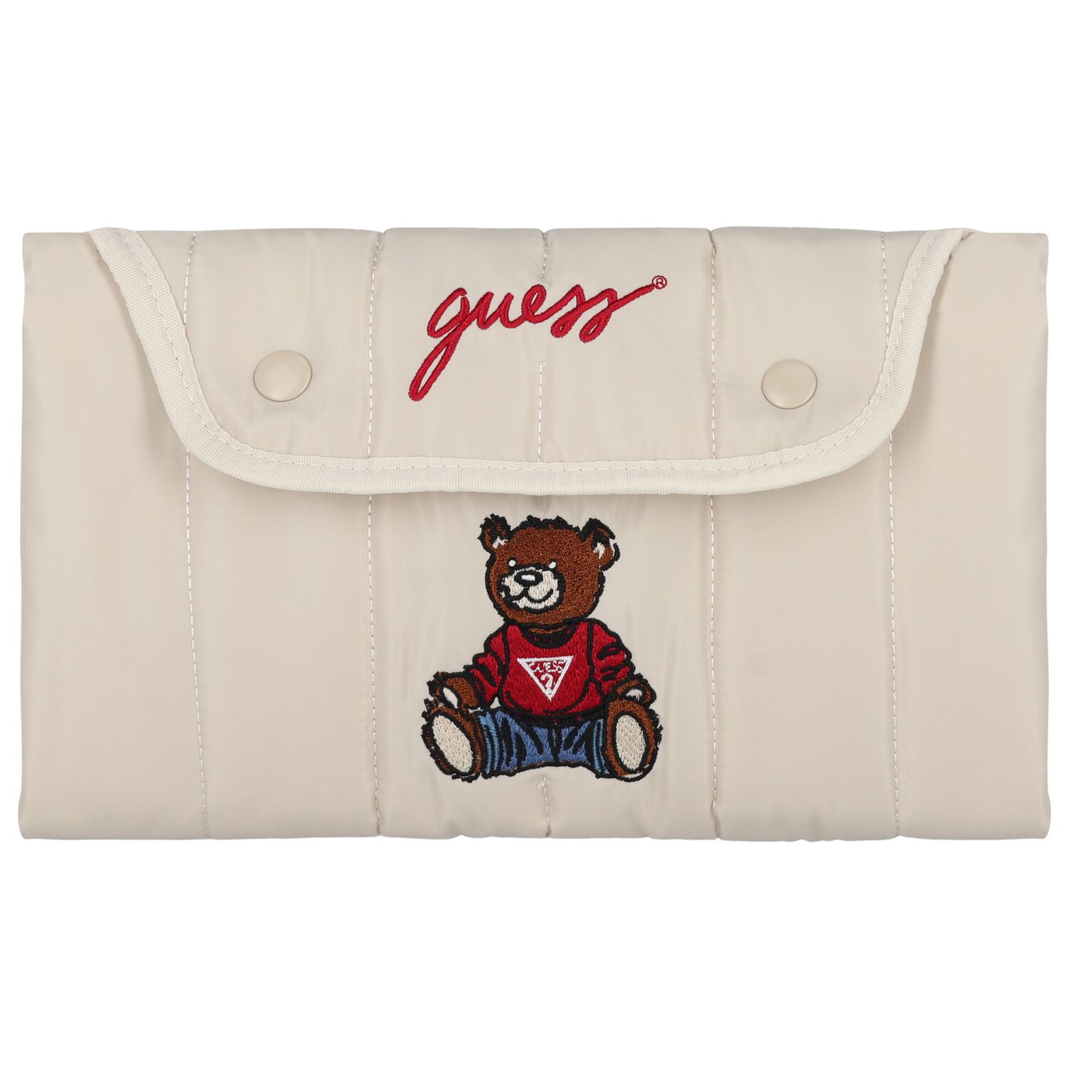 سجادة تغيير حفاضات مبطنة بشعار دب تيدي باللون البيج, 1, hi-res image number null