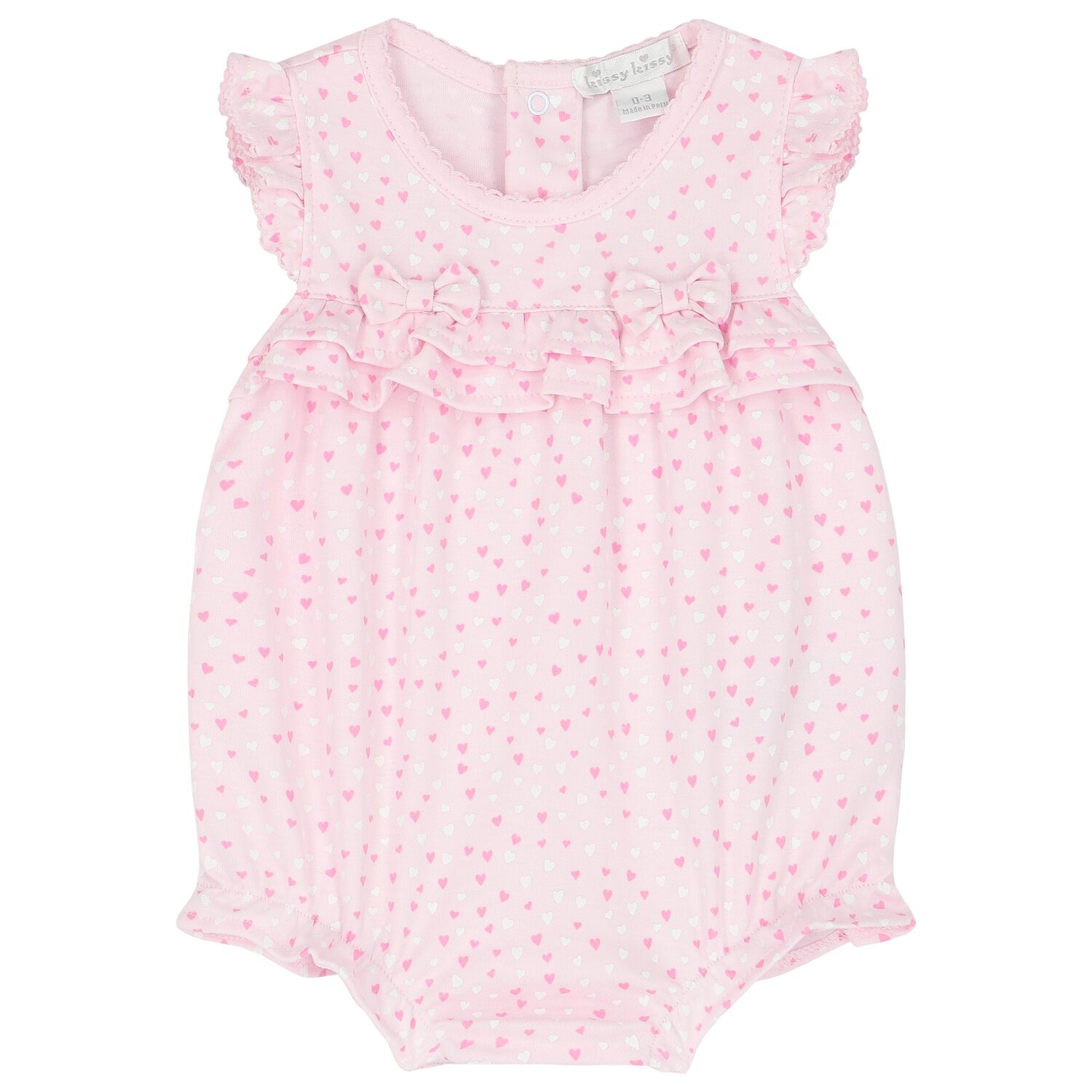 Baby Girls Pink Hearts Bodysuit, 1, hi-res image number null