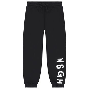 MSGM Black Logo Joggers, 2 Black Logo Joggers