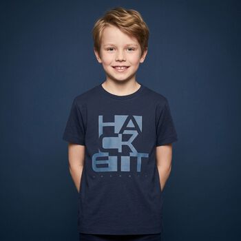 Boys Navy Blue Logo T-Shirt